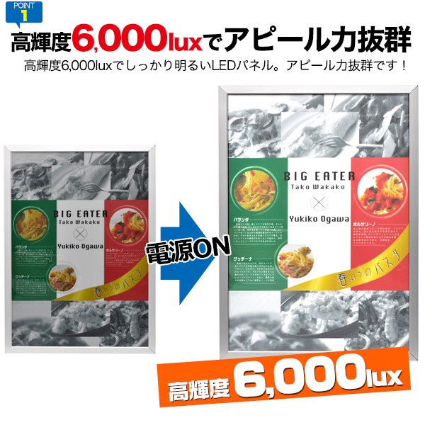 プラタ アルミスナップ LEDパネル A1 シルバー lb037 1台(ご注文単位1台)【直送品】