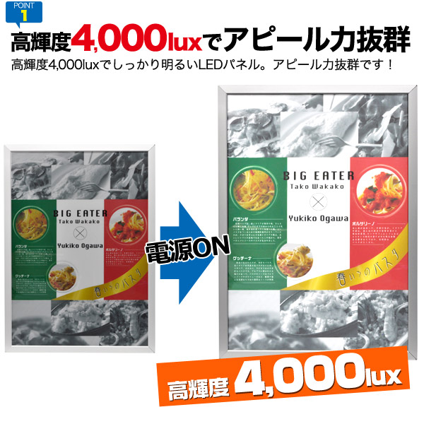 プラタ アルミスナップ LEDパネル B1 シルバー lb035 1台(ご注文単位1台)【直送品】