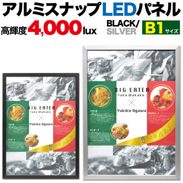 プラタ アルミスナップ　LEDパネル B1　ブラック lb041 1台（ご注文単位1台）【直送品】