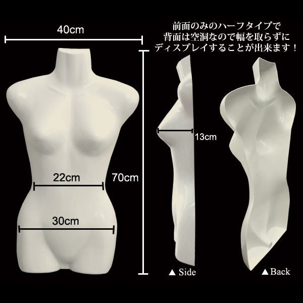 プラタ 婦人用 前面ハーフトルソー ywx144 1個(ご注文単位1個)【直送品】