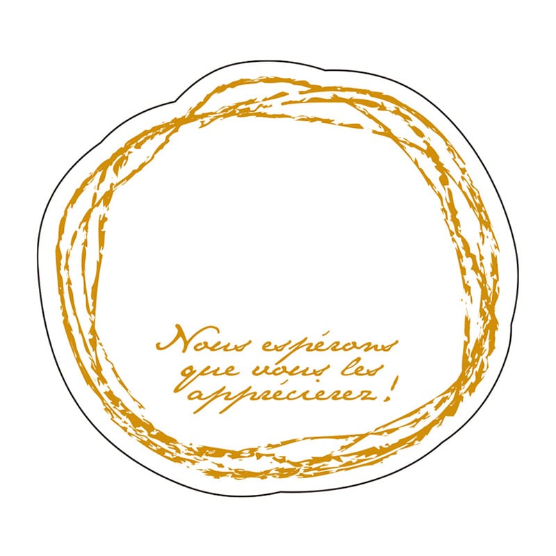 cotta シール　ナチュラルフレーバー　無地  99106 100枚/束（ご注文単位1束）【直送品】