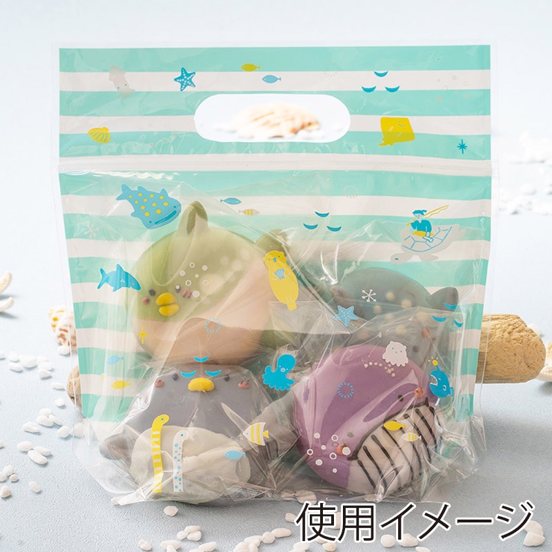 cotta ジッパーバッグ　海のいきもの　M  99225 10枚/袋（ご注文単位50袋）【直送品】