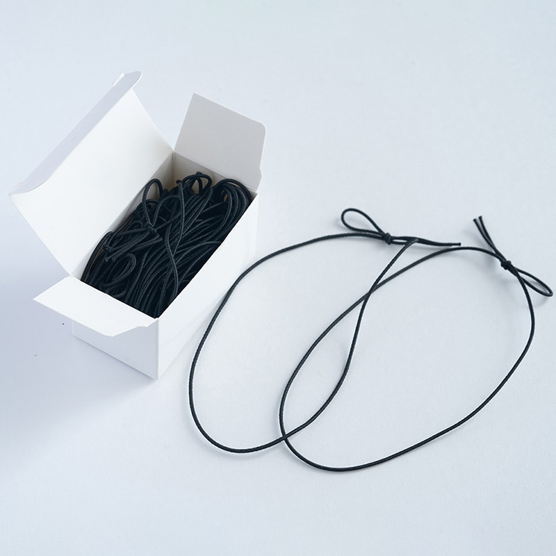 cotta 片花結びワンタッチゴム ブラック 30本入 99766 1箱(ご注文単位1箱)【直送品】