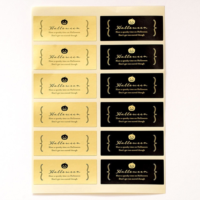 cotta シール　ハロウィンラベル 2柄×6片 99874 10枚/束（ご注文単位1束）【直送品】