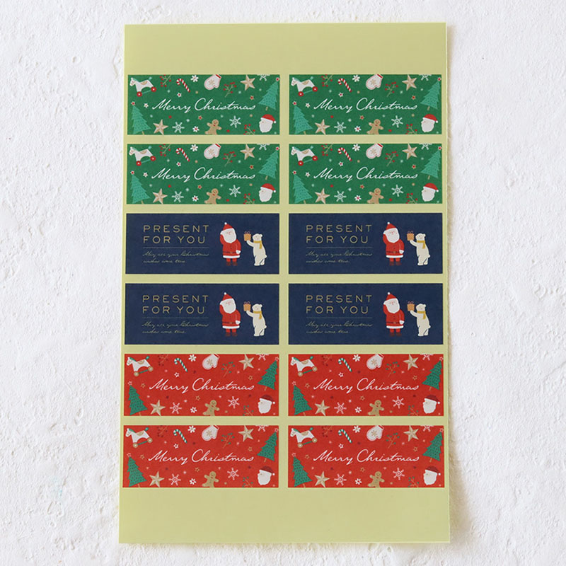 cotta シール　クリスマスオーナメント 3柄×4片 99884 10枚/束（ご注文単位1束）【直送品】