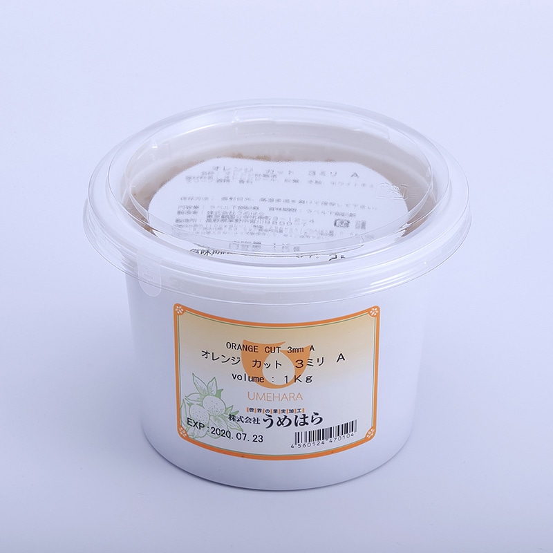 うめはら　オレンジカット3mm　A 1kg 22424 1個※軽（ご注文単位1個）【直送品】