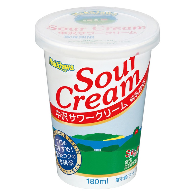 <冷蔵>中沢乳業 中沢サワークリーム 180ml 26441 1本※軽(ご注文単位1本)【直送品】