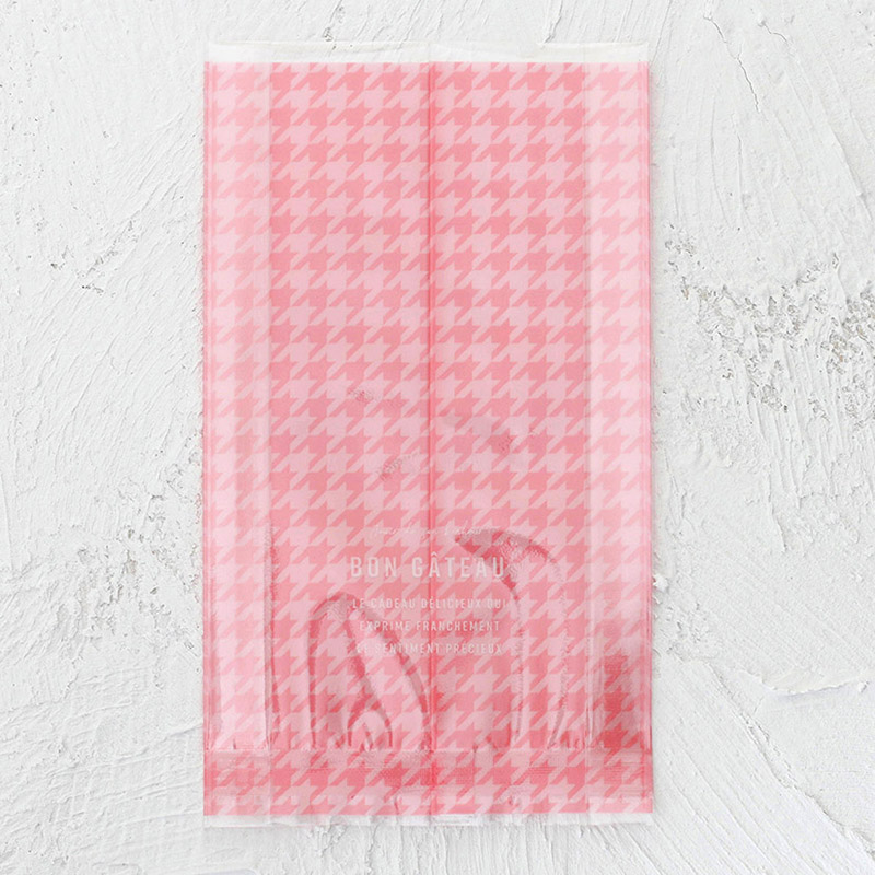 cotta ガス袋 ピンク 95509 千鳥格子柄 ピンク 100枚/束