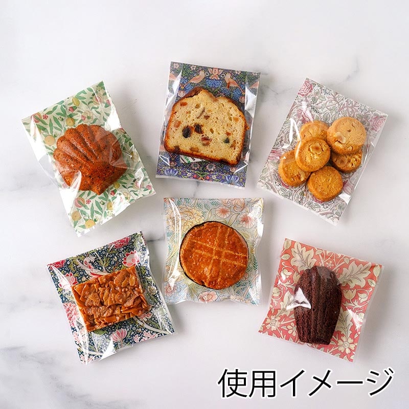 ガス袋 ウィリアム・モリス柄 クレイ 100×120mm 98150 100枚/束(ご注文単位1束)【直送品】