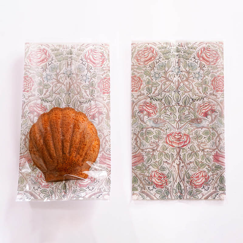 ガス袋　ウィリアム・モリス柄　バラ 85×H150　マチ25mm 98153 100枚/束（ご注文単位1束）【直送品】