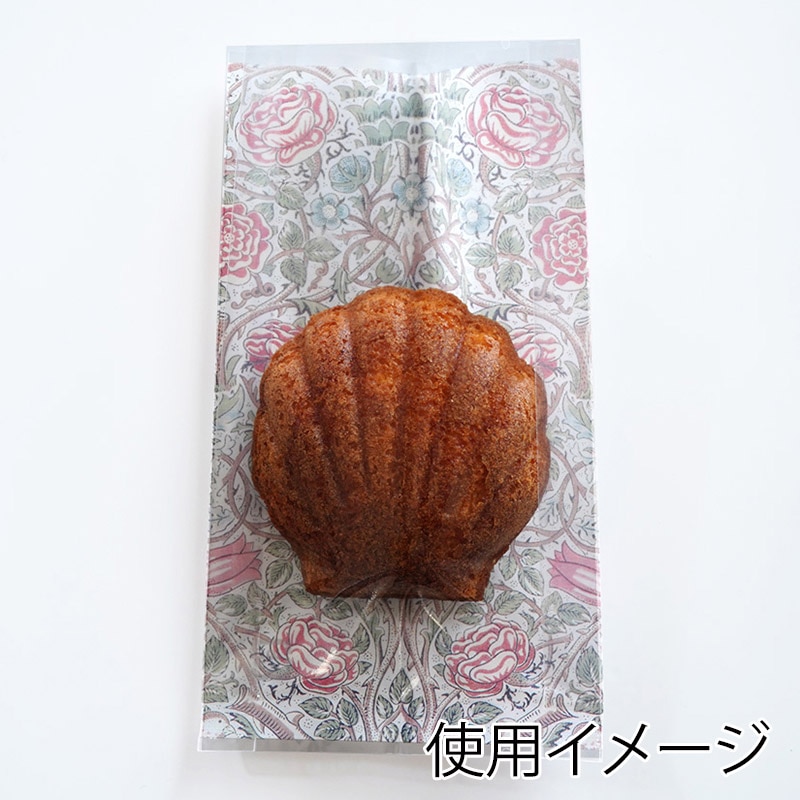 ガス袋 ウィリアム・モリス柄 バラ 85×H150 マチ25mm 98153 100枚/束(ご注文単位1束)【直送品】