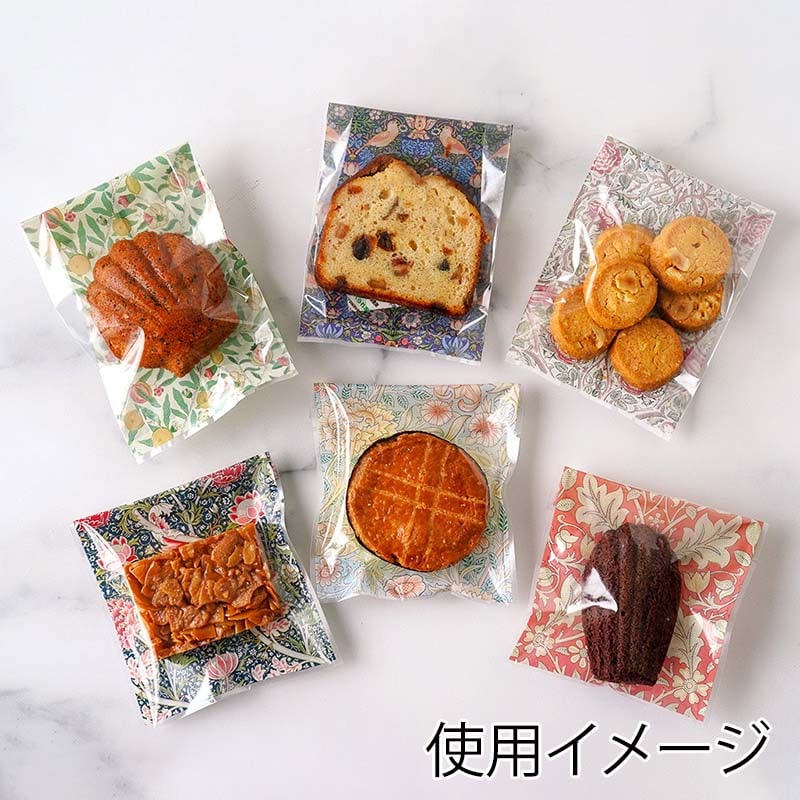 ガス袋 ウィリアム・モリス柄 バラ 85×H150 マチ25mm 98153 100枚/束(ご注文単位1束)【直送品】