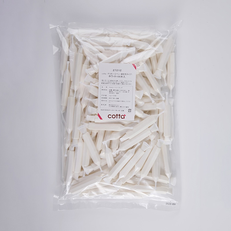 デコれーとペン 速乾タイプホワイト 100本 27212 1袋(1本12g)※軽(ご注文単位1袋)【直送品】