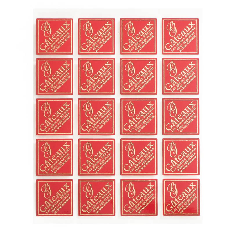 cotta ケーキピック 角G-2 354 赤 100枚/袋