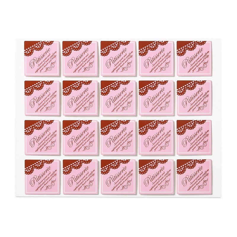 cotta ケーキピック 65852 パティスリーレース柄 ピンク 100枚/袋