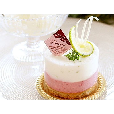 cotta ケーキピック 65852 パティスリーレース柄 ピンク 100枚/袋