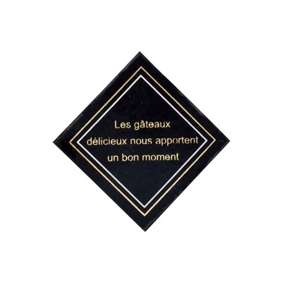 cotta ケーキピック　スクエア  67083　黒 100枚/袋（ご注文単位300袋）【直送品】