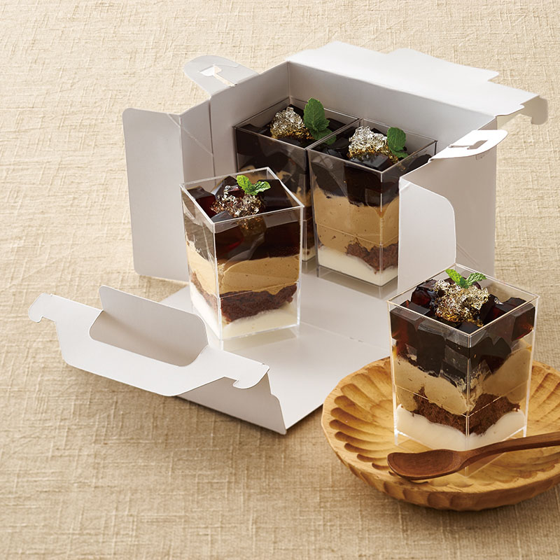 cotta ケーキ箱　高さのあるサイドオープンNC 3×4 77716 25枚/束（ご注文単位1束）【直送品】