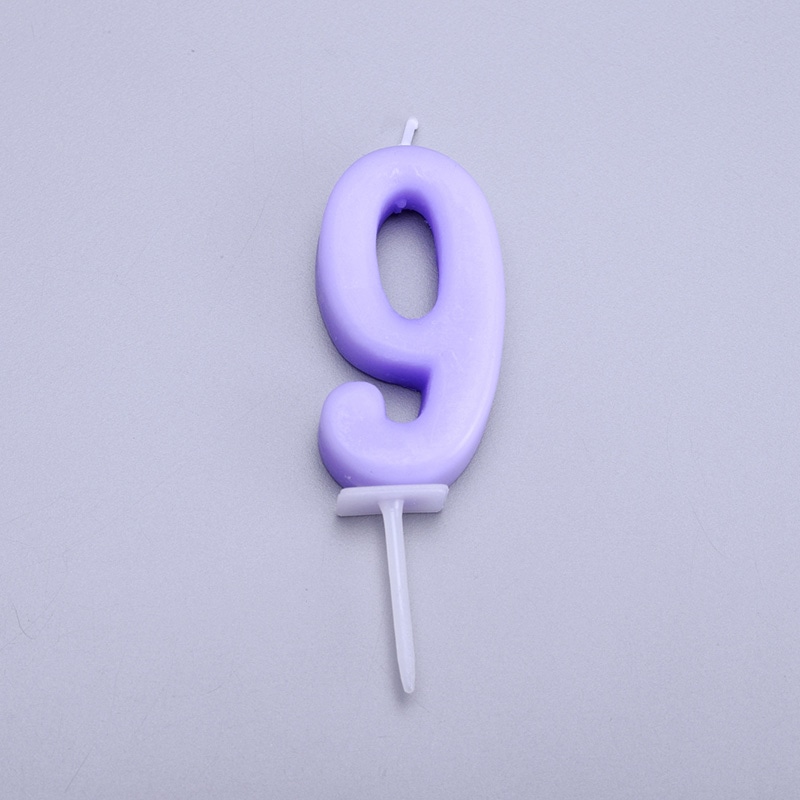 cotta ナンバーキャンドルパステル9  51515　ラベンダー 10本/束（ご注文単位1束）【直送品】