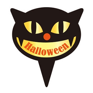 HWケーキピック スマイルキャット 74461 100枚/束(ご注文単位1束)【直送品】