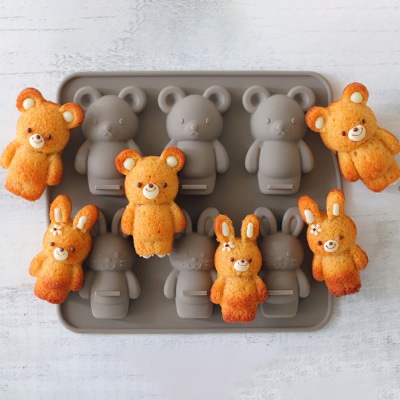 cotta シリコンモールド 92076 うさぎ&くま 1個(ご注文単位1個)【直送品】