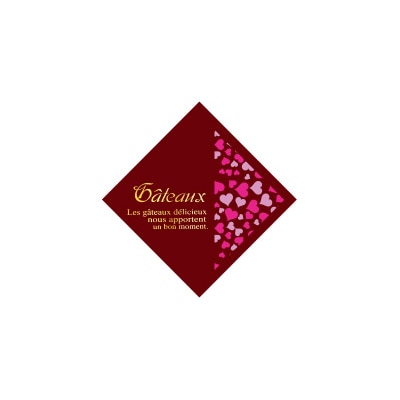 cotta ケーキピック 74407 ガトーハート 100枚/束(ご注文単位1束)【直送品】