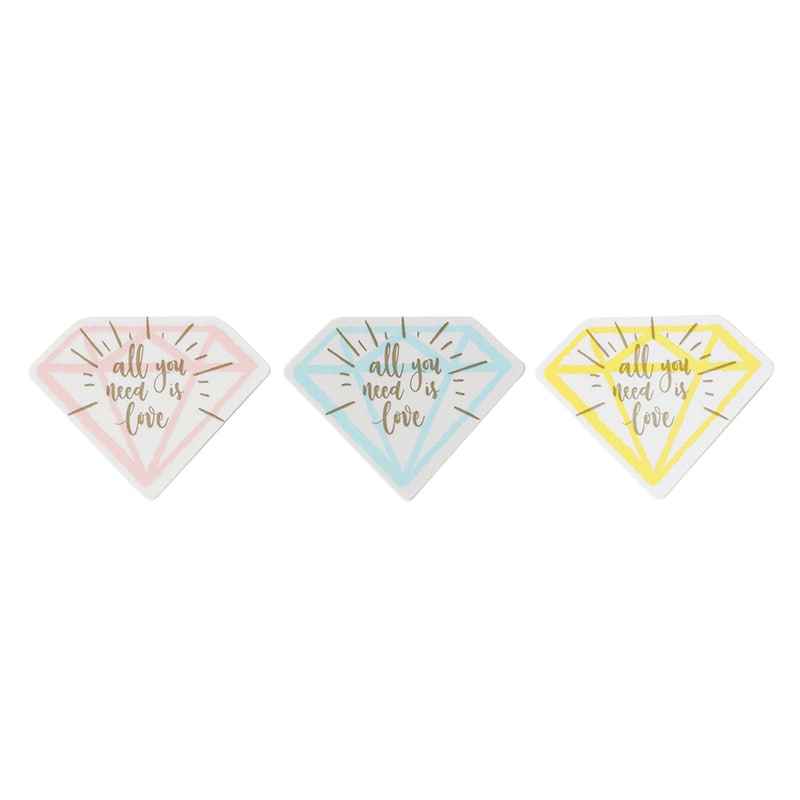 cotta ケーキピック 3柄×3片 94804　ダイヤ 10枚/束（ご注文単位1束）【直送品】