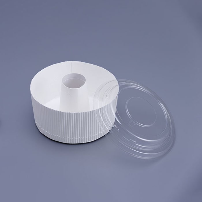 cotta スモールシフォンカップ　ペット蓋付　SC835A  6137　白無地 50組/セット（ご注文単位1セット）【直送品】