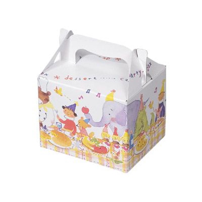 cotta ケーキ箱 森のパーティ 80×100×80mm 9477 50枚/束(ご注文単位1束)【直送品】