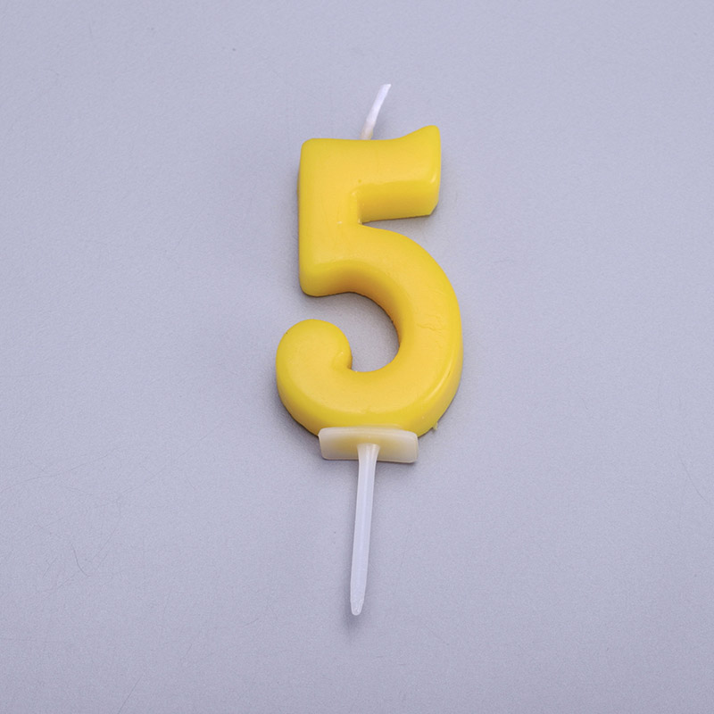 cotta ナンバーキャンドルパステル5  51511　イエロー 10本/セット（ご注文単位1セット）【直送品】