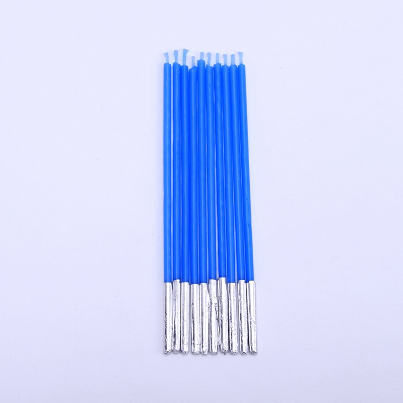 cotta キャンドル　14cmミニスリムシルバー巻き 10本 51519　パステルスカイ 1束（ご注文単位1束）【直送品】