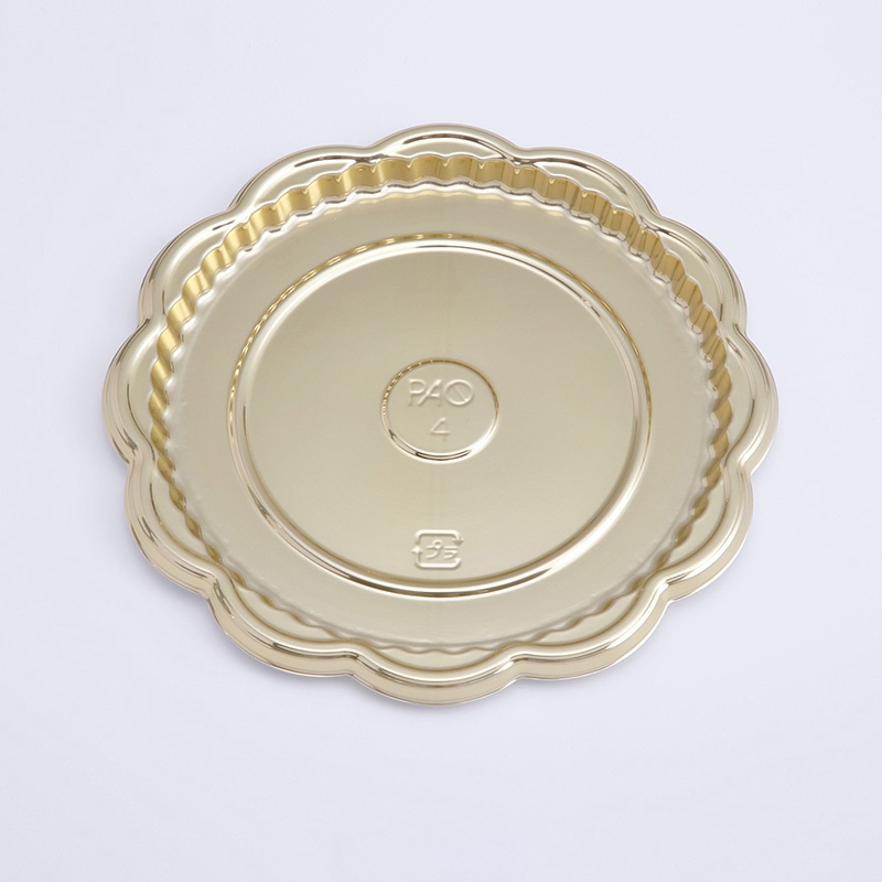 cotta フラワーゴールドトレー 4号 51963 10枚/束（ご注文単位1束）【直送品】