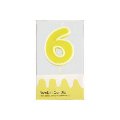 cotta ナンバーキャンドル　6  68705 1本（ご注文単位1本）【直送品】