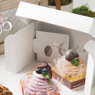 cotta ケーキ箱 CP105 3.5×5 76397 ホワイト 50枚/束(ご注文単位1束)【直送品】