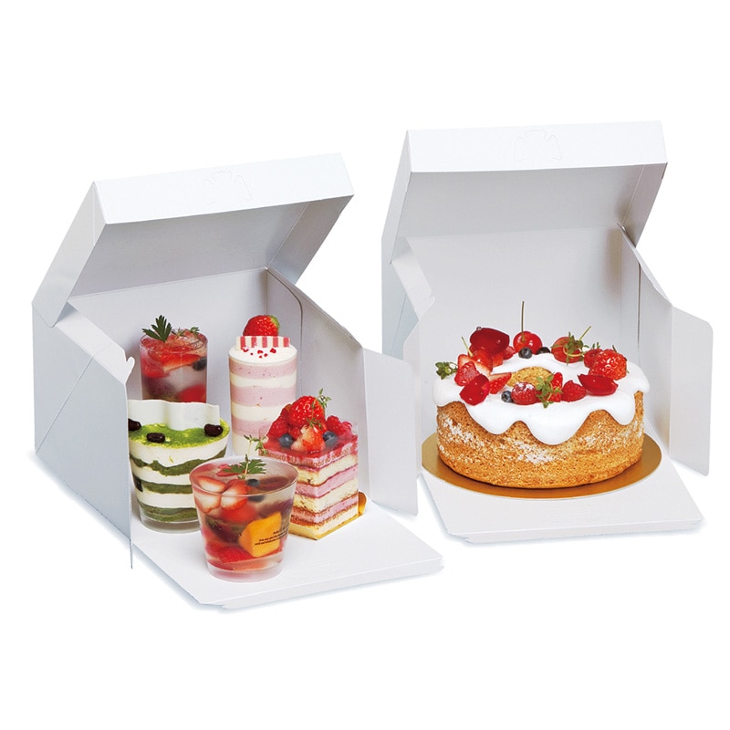 cotta ケーキ箱 ロックBOX 120 185角 76414 プレス 25枚/束(ご注文単位1束)【直送品】