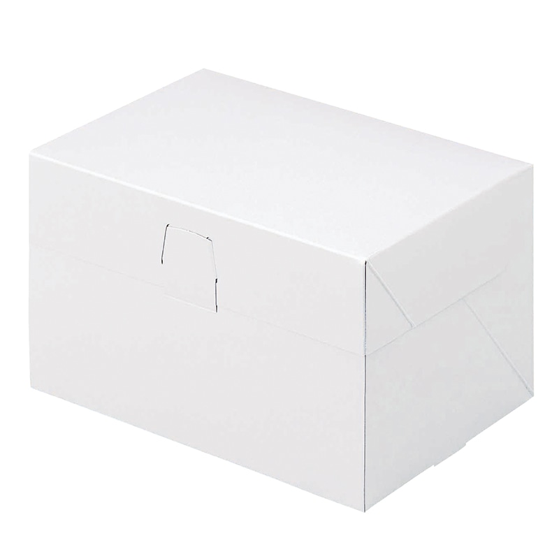cotta ケーキ箱　ロックBOX　105 5×5 76416　ホワイト 50枚/束（ご注文単位1束）【直送品】