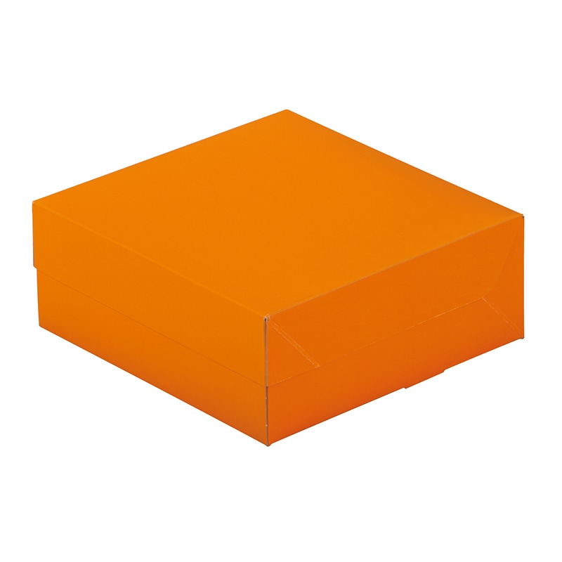 cotta ケーキ箱ロックBOX65　トレーなし 185角 76486　ネーブル 50枚/束（ご注文単位1束）【直送品】