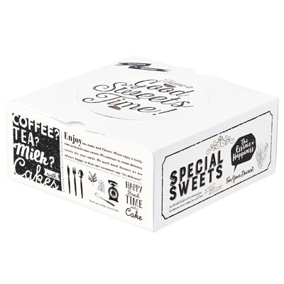 cotta デコ箱　H80　トレーなし 5号 90481　カフェホワイト 10枚/束（ご注文単位1束）【直送品】