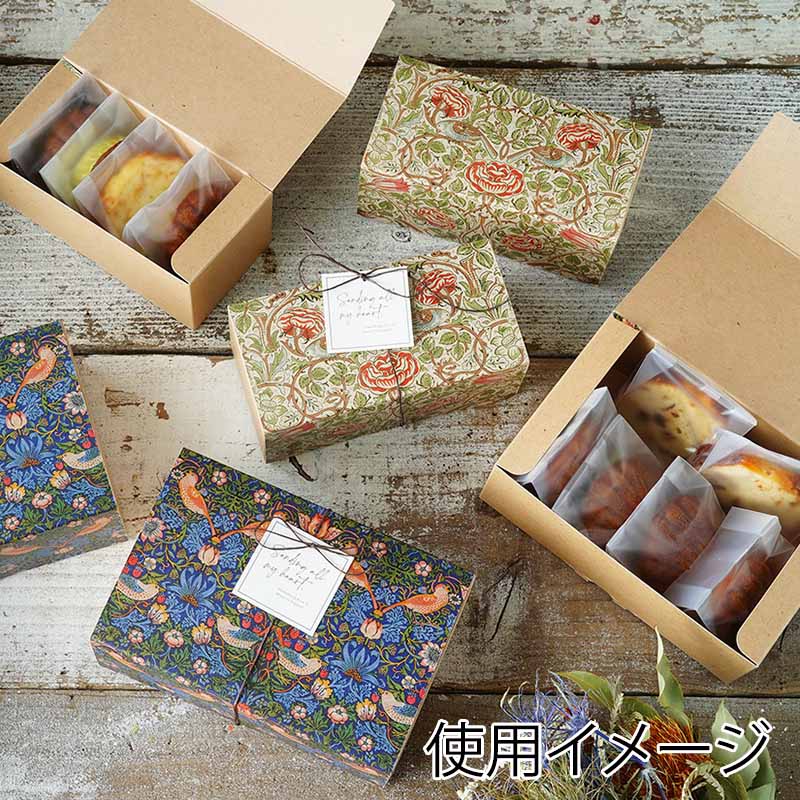 ギフト箱　ウィリアム・モリス柄　バラ S 98192 10枚/束（ご注文単位1束）【直送品】
