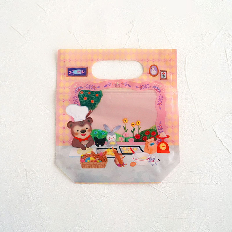 cotta ジッパーバッグ S 95938 くまのパン屋さん 10枚/束(ご注文単位1束)【直送品】