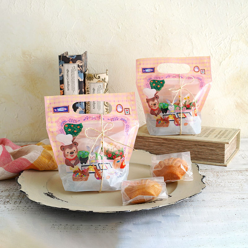 cotta ジッパーバッグ S 95938　くまのパン屋さん 10枚/束（ご注文単位1束）【直送品】