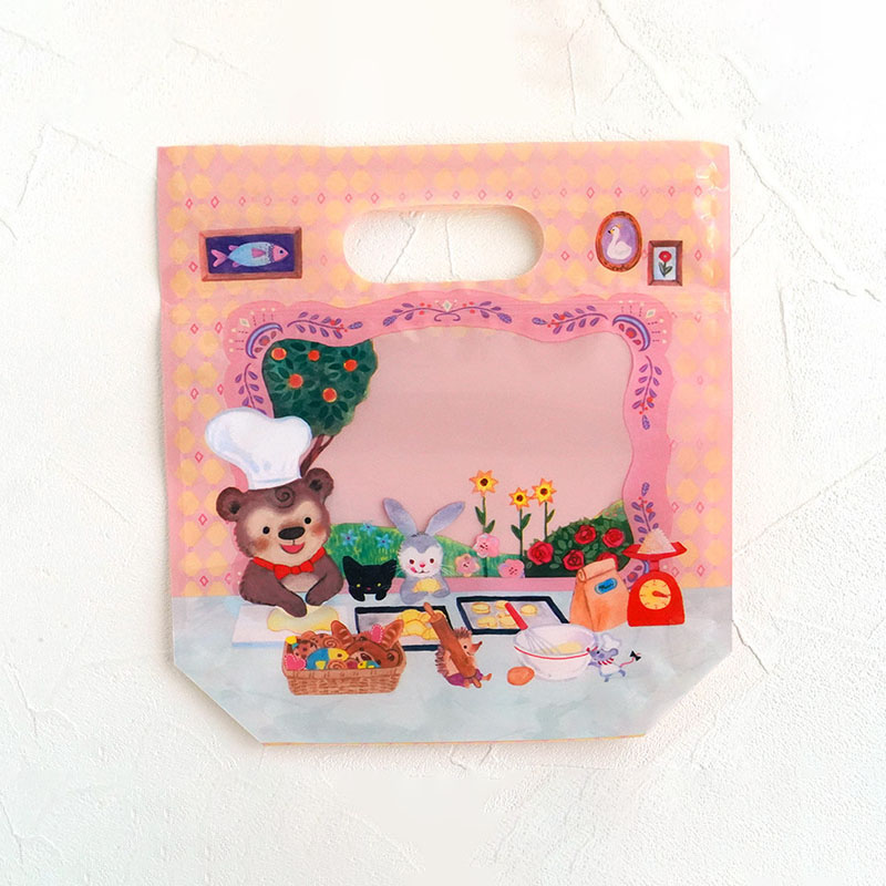 cotta ジッパーバッグ M 95939 くまのパン屋さん 10枚/束(ご注文単位1束)【直送品】