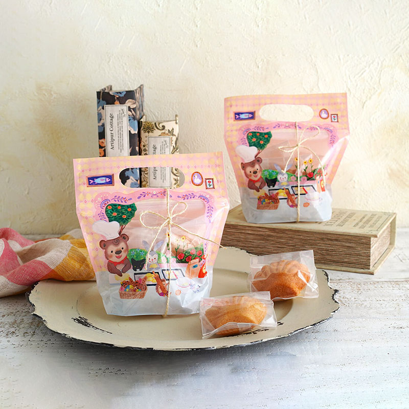 cotta ジッパーバッグ M 95939 くまのパン屋さん 10枚/束(ご注文単位1束)【直送品】