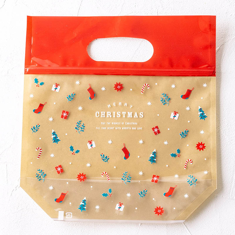 ジッパーバッグ クリスマス M 97191 10枚/束(ご注文単位1束)【直送品】