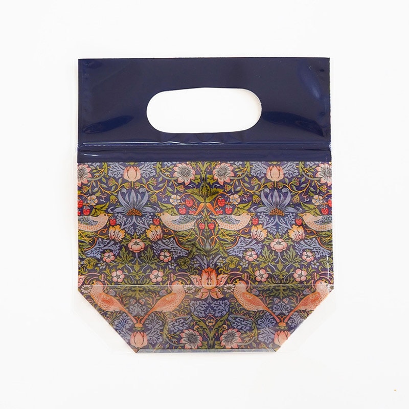 ジッパーバッグ ウィリアム・モリス柄 いちご泥棒 S 98155 10枚/束(ご注文単位1束)【直送品】