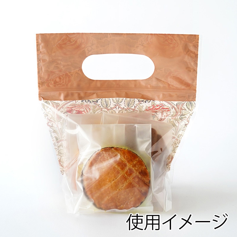 ジッパーバッグ ウィリアム・モリス柄 バラ S 98157 10枚/束(ご注文単位1束)【直送品】