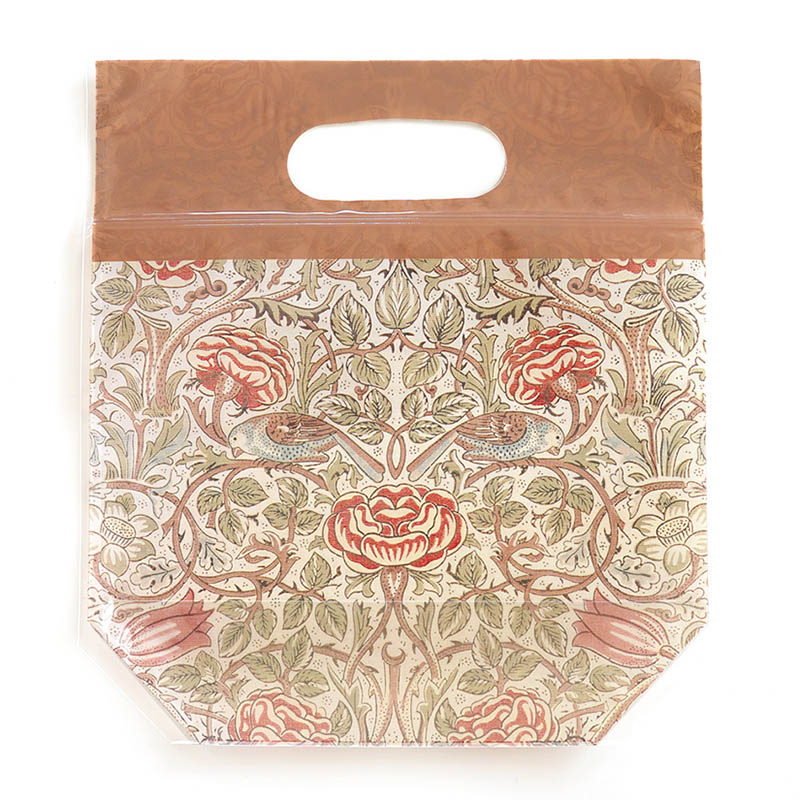 ジッパーバッグ ウィリアム・モリス柄 バラ M 98158 10枚/束(ご注文単位1束)【直送品】