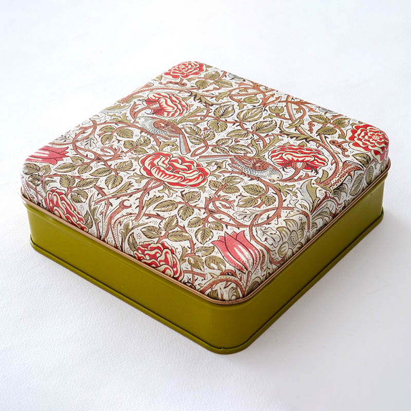 ギフト缶　ウィリアム・モリス柄　バラ  98337 1個（ご注文単位10個）【直送品】