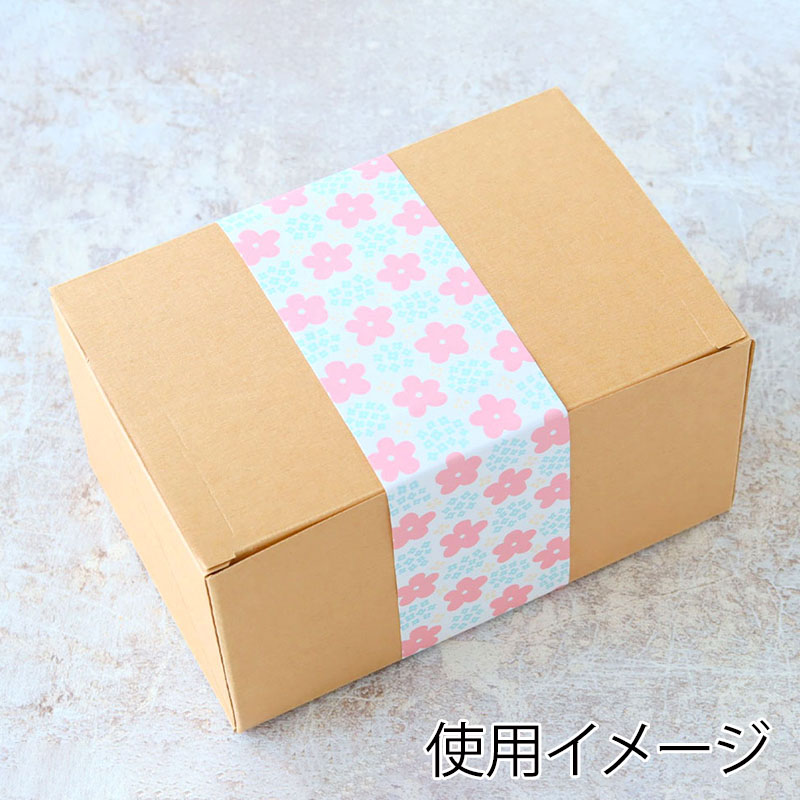 紙帯 北欧花柄 ピンク 98385 50枚/束(ご注文単位1束)【直送品】