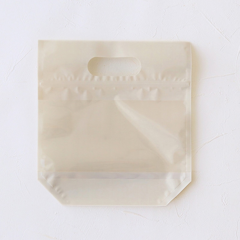 ジッパーバッグ ホワイト S 98992 10枚/束(ご注文単位1束)【直送品】